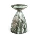 Round Faux Black & Grey Marble Wine Table