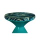 Round Teal & Graffiti Wine Table