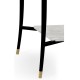 White Smoke Eggshell End Table with Drawer