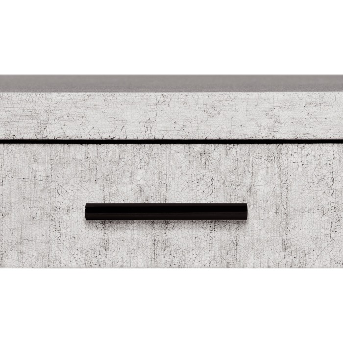 White Smoke Eggshell End Table with Drawer