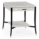 White Smoke Eggshell End Table with Drawer