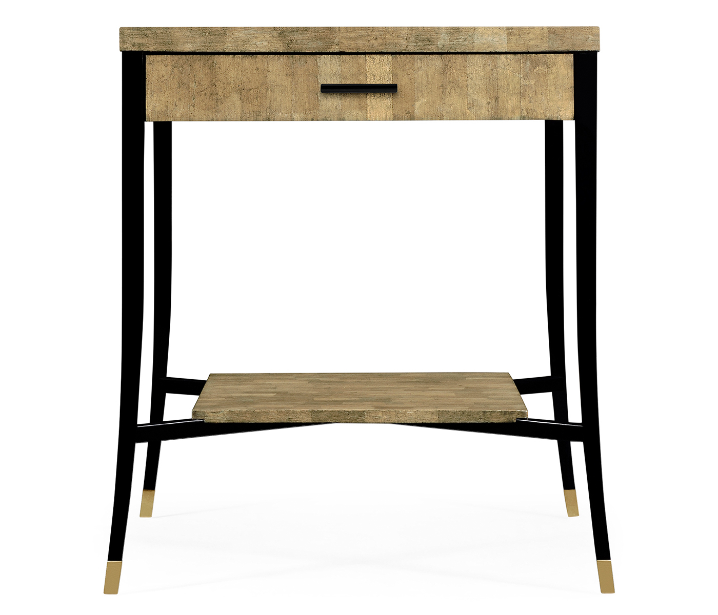 Brown Brick Eggshell End Table with Drawer