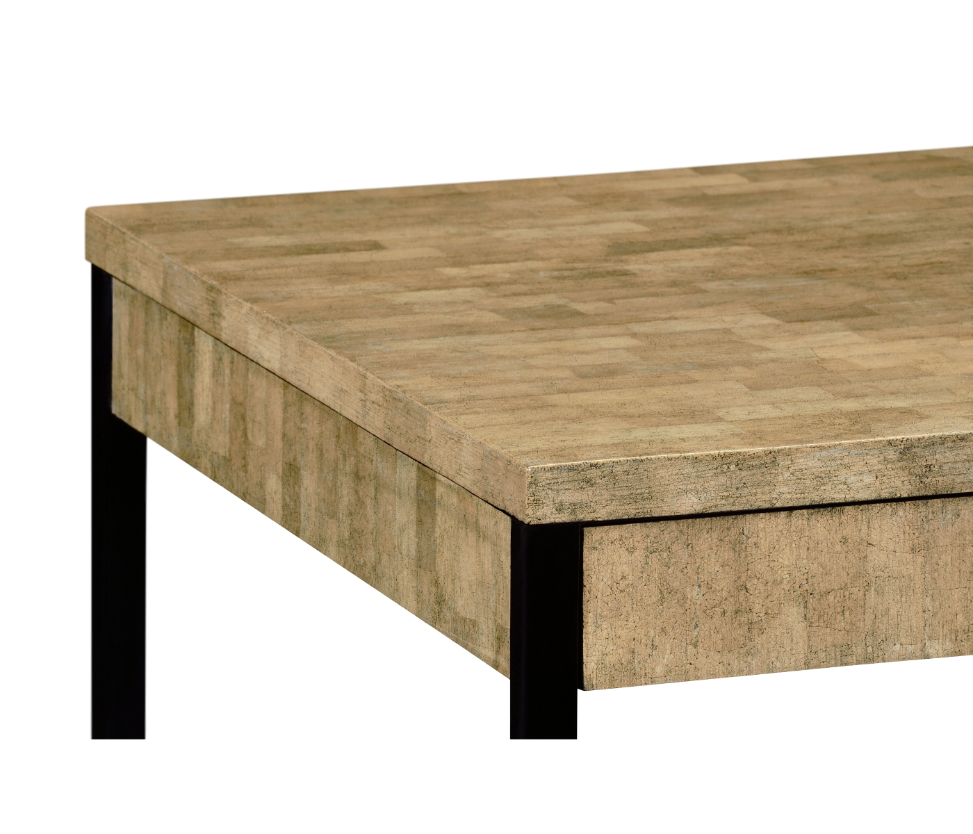 Brown Brick Eggshell End Table with Drawer