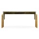 Rectangular Eggshell & Gilded Console Table