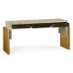 Rectangular Eggshell & Gilded Console Table