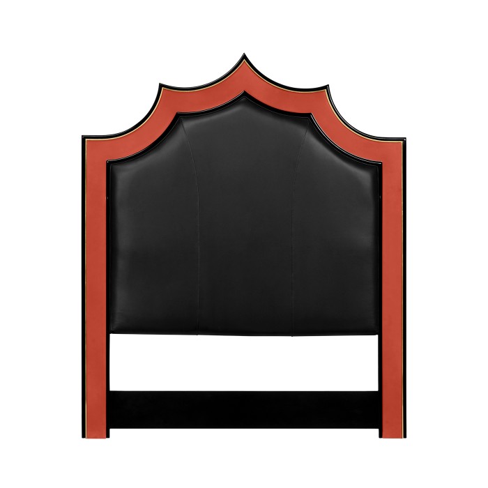 Emperor headboard, US Queen in black leather