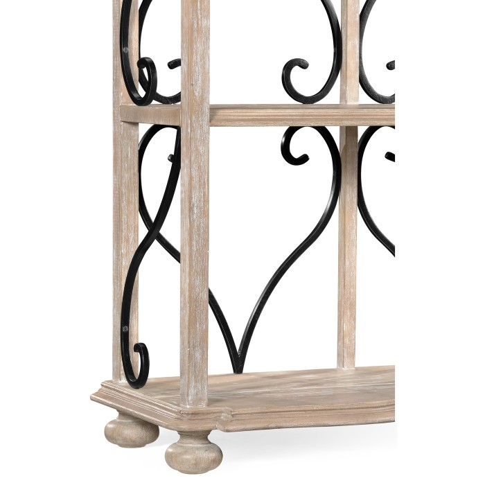 Four-Tier Étagère in Limed Acacia