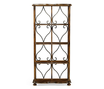 Four-Tier Étagère in Rustic Walnut