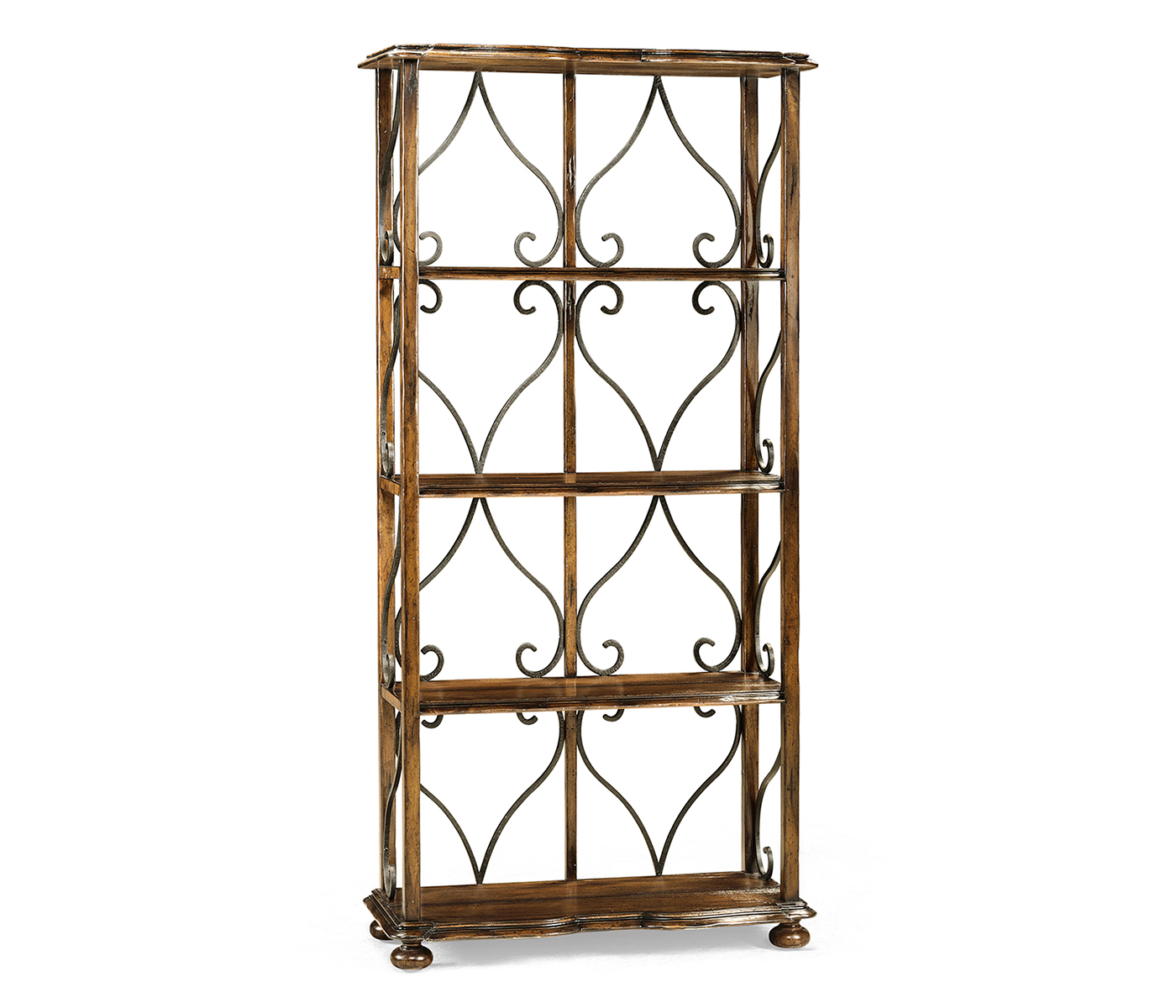 Four-Tier Étagère in Rustic Walnut