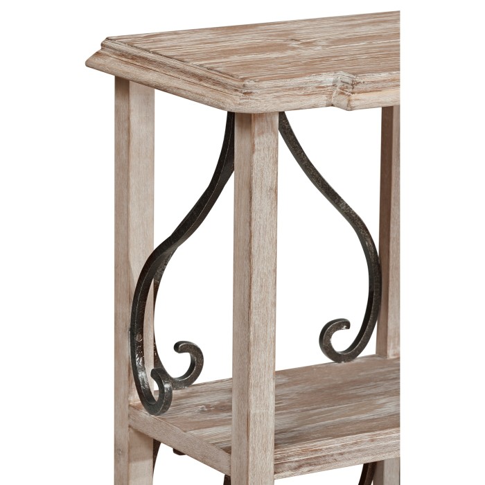 Two-Tier Étagère in Limed Acacia