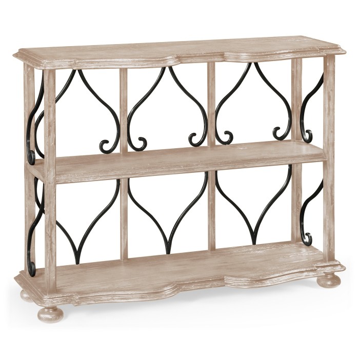 Two-Tier Étagère in Limed Acacia