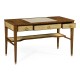 Narrow desk with brass detailing