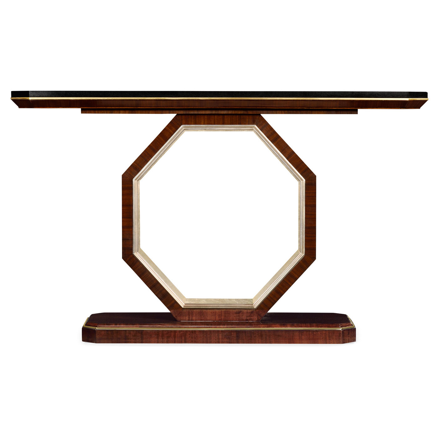Console table with black marble top