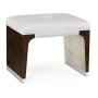 Black Eucalyptus Dressing Stool, Upholstered in COM
