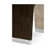 Black Eucalyptus Dressing Stool, Upholstered in Grey Leather