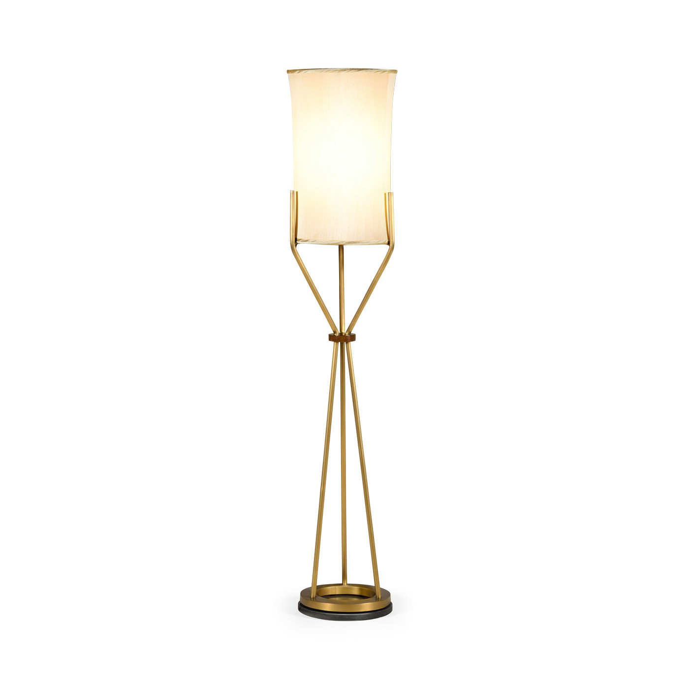 Circular Brass Floor Lamp