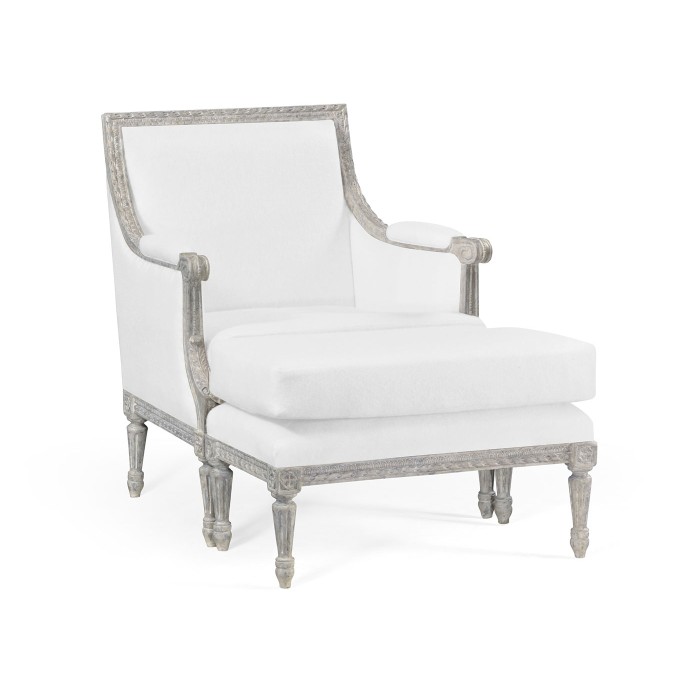 Country Greige Footstool