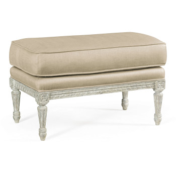 Country Greige Footstool