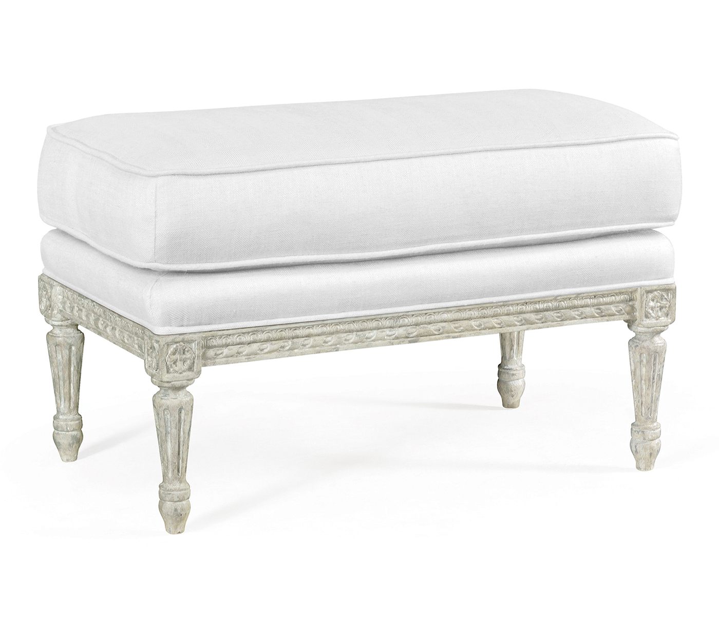 Country Greige Footstool