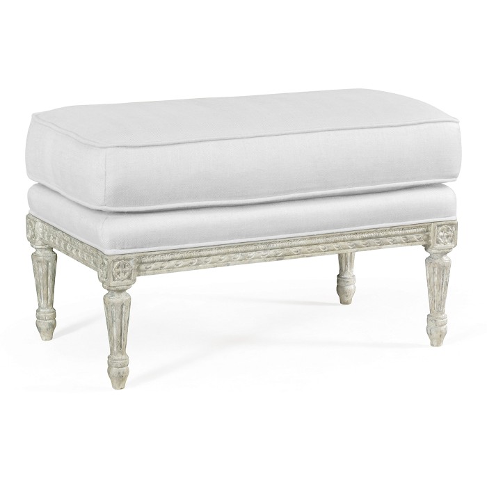Country Greige Footstool