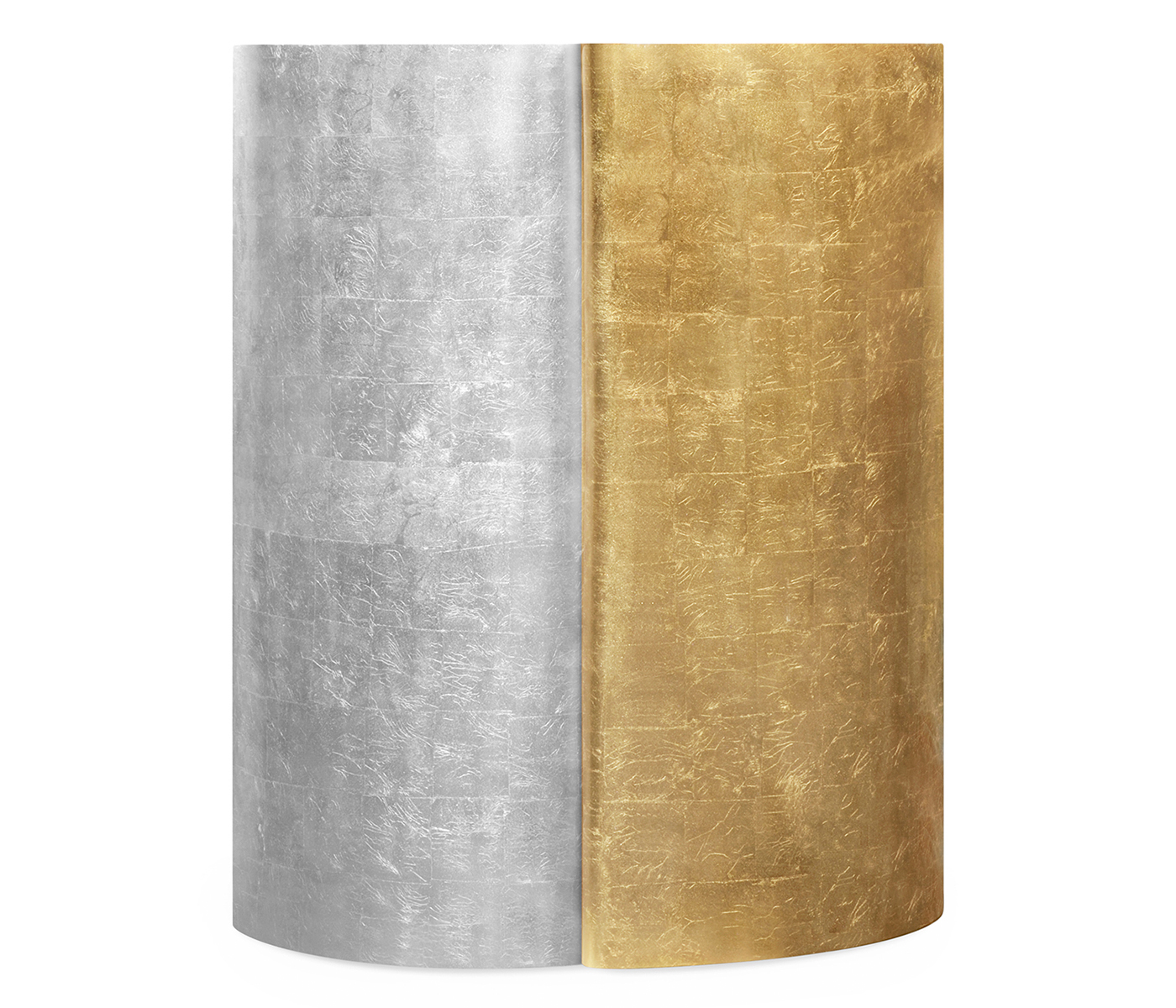 Circular Two-Piece Yin & Yang Gilded & Silver Drinks Table