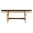 Oval Coffee Table with Brass Base