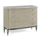 Grey Leather Chest of Drawers