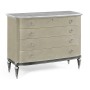 Grey Leather Chest of Drawers