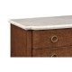 Parliament Red leather chest of drawers