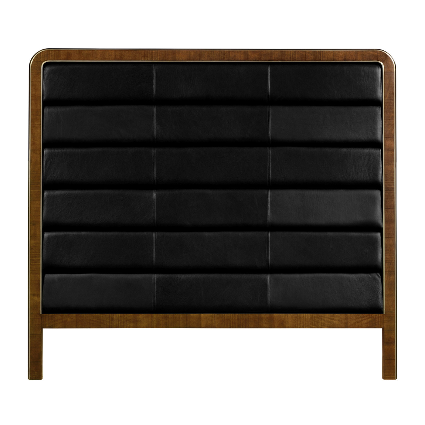 UK Queen headboard upholstered in black leather