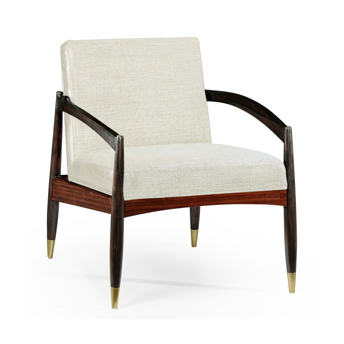 Contemporary Santos Rosewood & Ebonised Occasional Chair