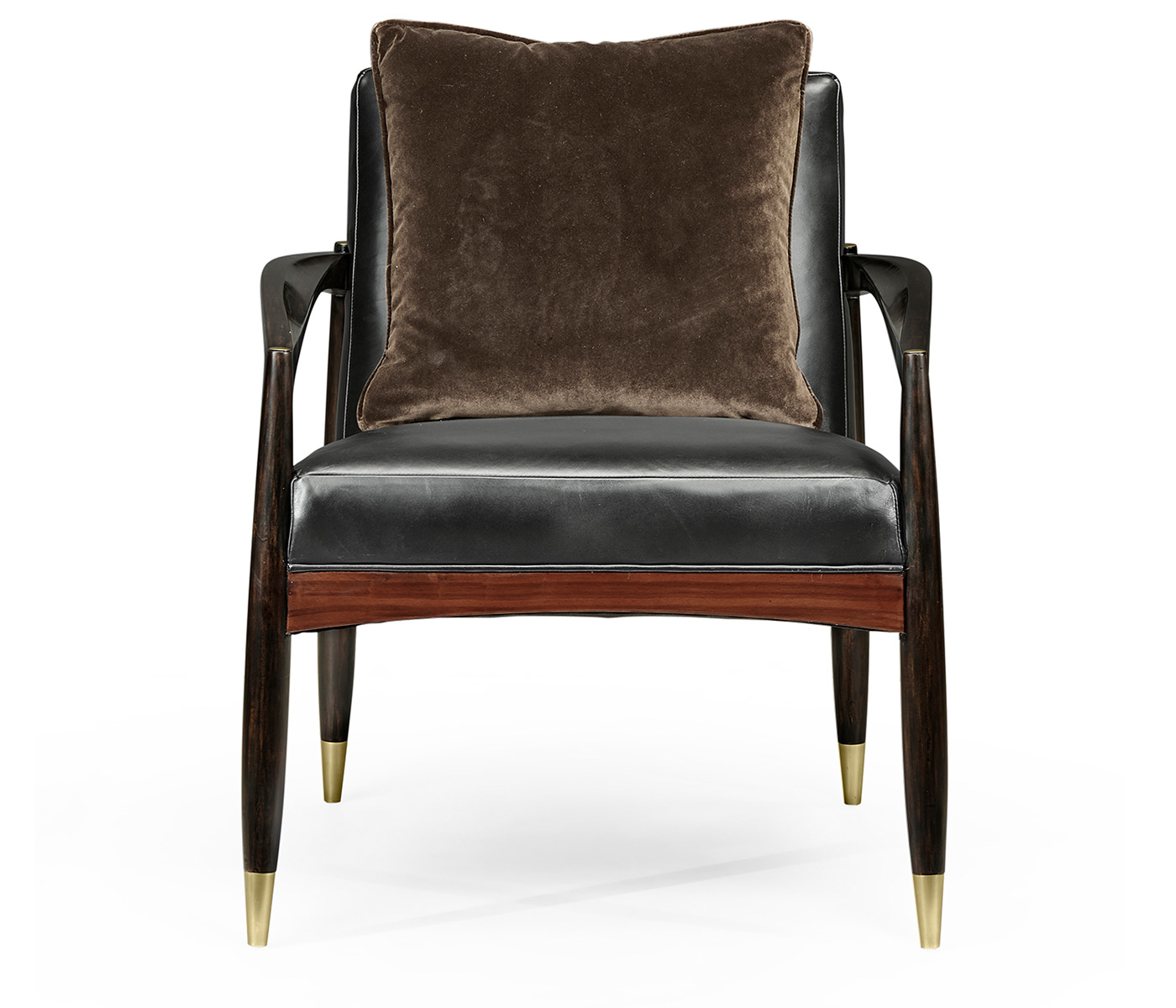 Contemporary Santos Rosewood & Ebonised Occasional Chair