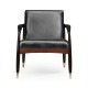 Contemporary Santos Rosewood & Ebonised Occasional Chair