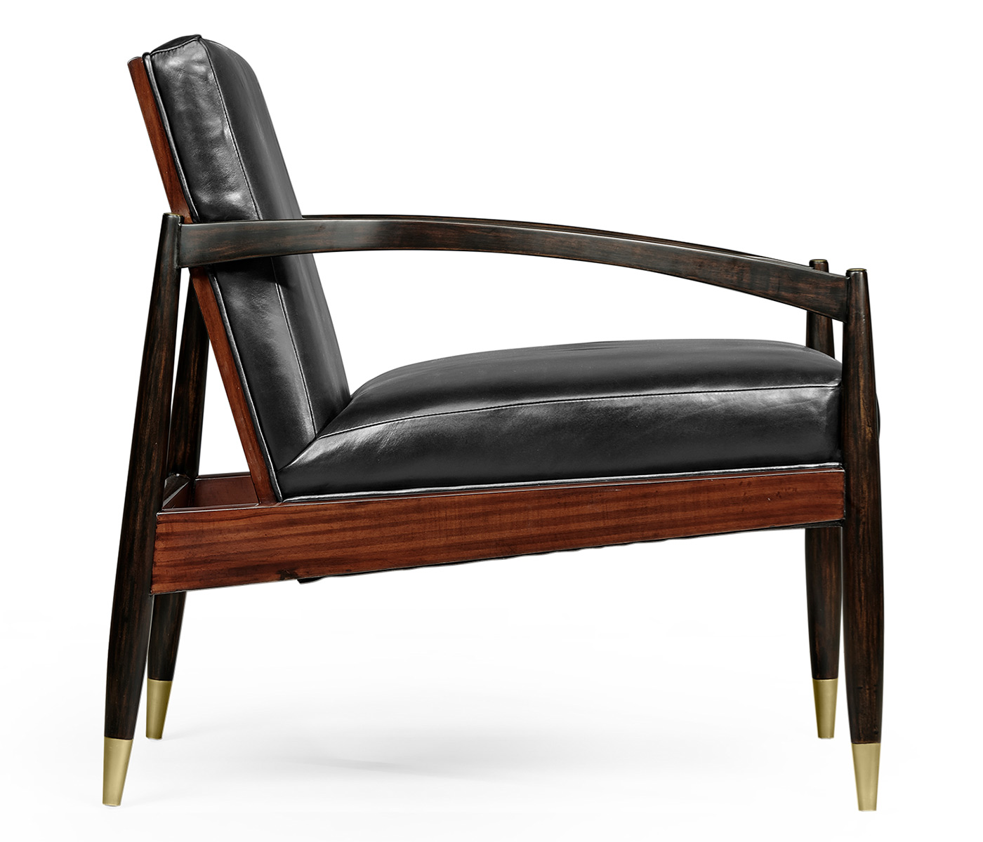 Contemporary Santos Rosewood & Ebonised Occasional Chair