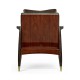 Contemporary Santos Rosewood & Ebonised Occasional Chair