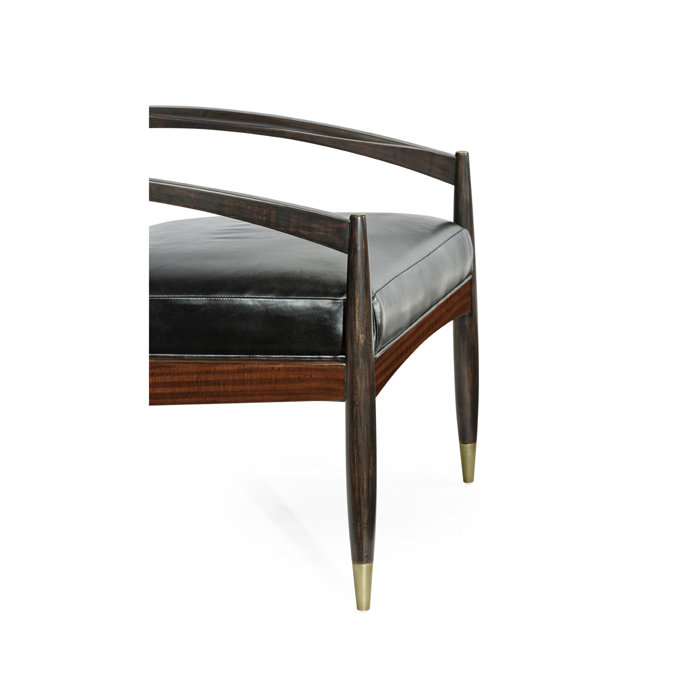 Contemporary Santos Rosewood & Ebonised Occasional Chair