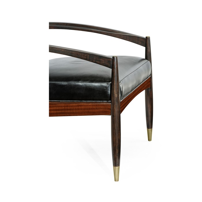 Contemporary Santos Rosewood & Ebonised Occasional Chair