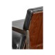 Contemporary Santos Rosewood & Ebonised Occasional Chair