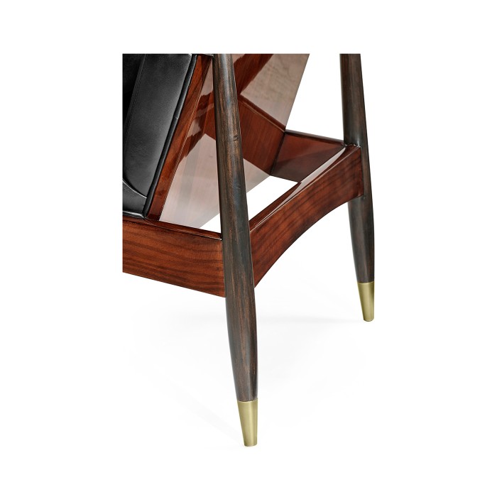 Contemporary Santos Rosewood & Ebonised Occasional Chair