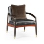 Contemporary Santos Rosewood & Ebonised Occasional Chair