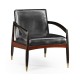 Contemporary Santos Rosewood & Ebonised Occasional Chair