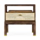 Small Lymed Mink Bedside Table with Tray