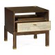 Small Lymed Mink Bedside Table with Tray
