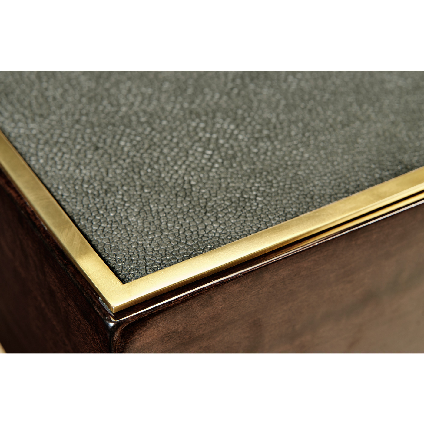 Black Eucalyptus Rectangular Anthracite Shagreen Console Table