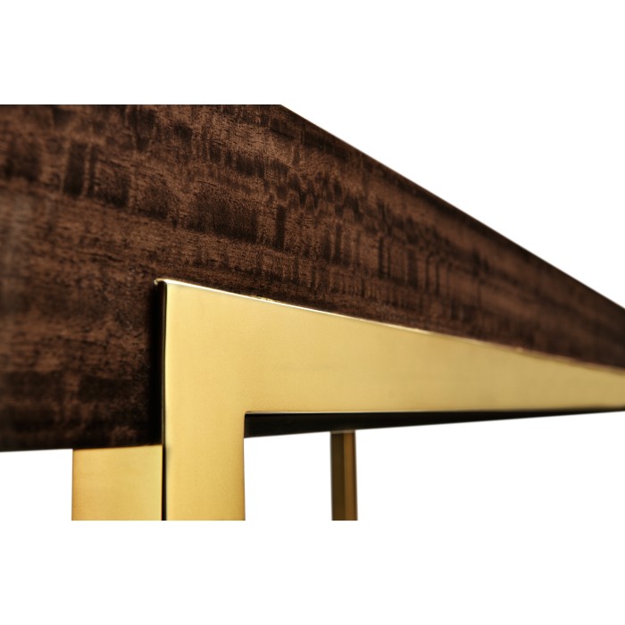 Black Eucalyptus Rectangular Anthracite Shagreen Console Table