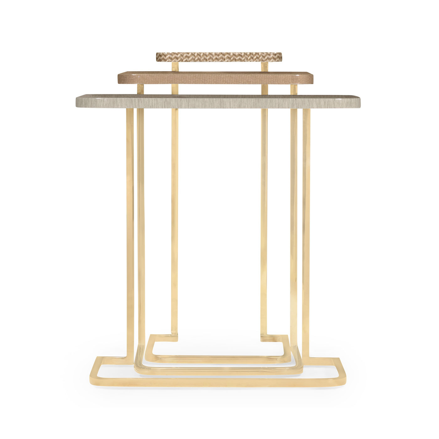 Brown Italian Layer Nesting Tables