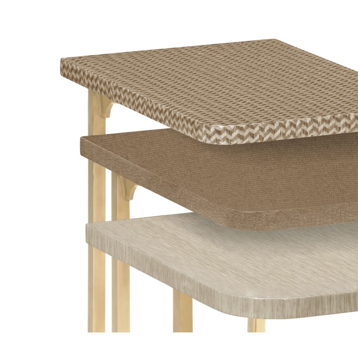 Brown Italian Layer Nesting Tables