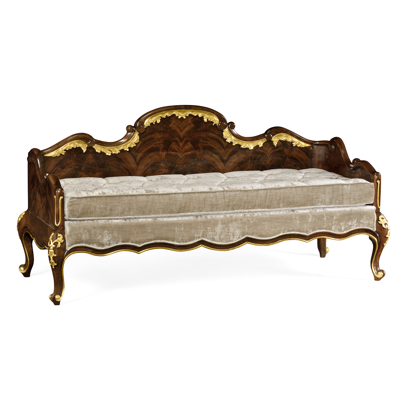 Bedroom Bench with Gilded Carving