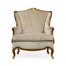 Bergère Arm Chair with Gilded Carving