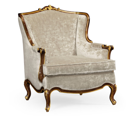 Bergère Arm Chair with Gilded Carving
